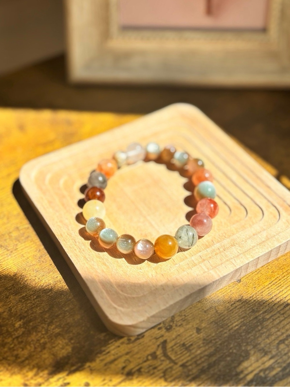 Multicolor Beaded Stretch Bracelet for Women